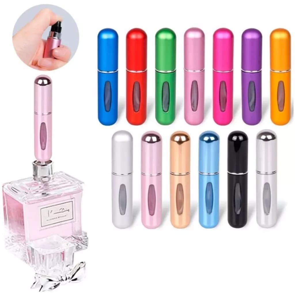 Kits de Porta Perfume 1/3/5 unidades Recarregavel Portatil Spray 5ml