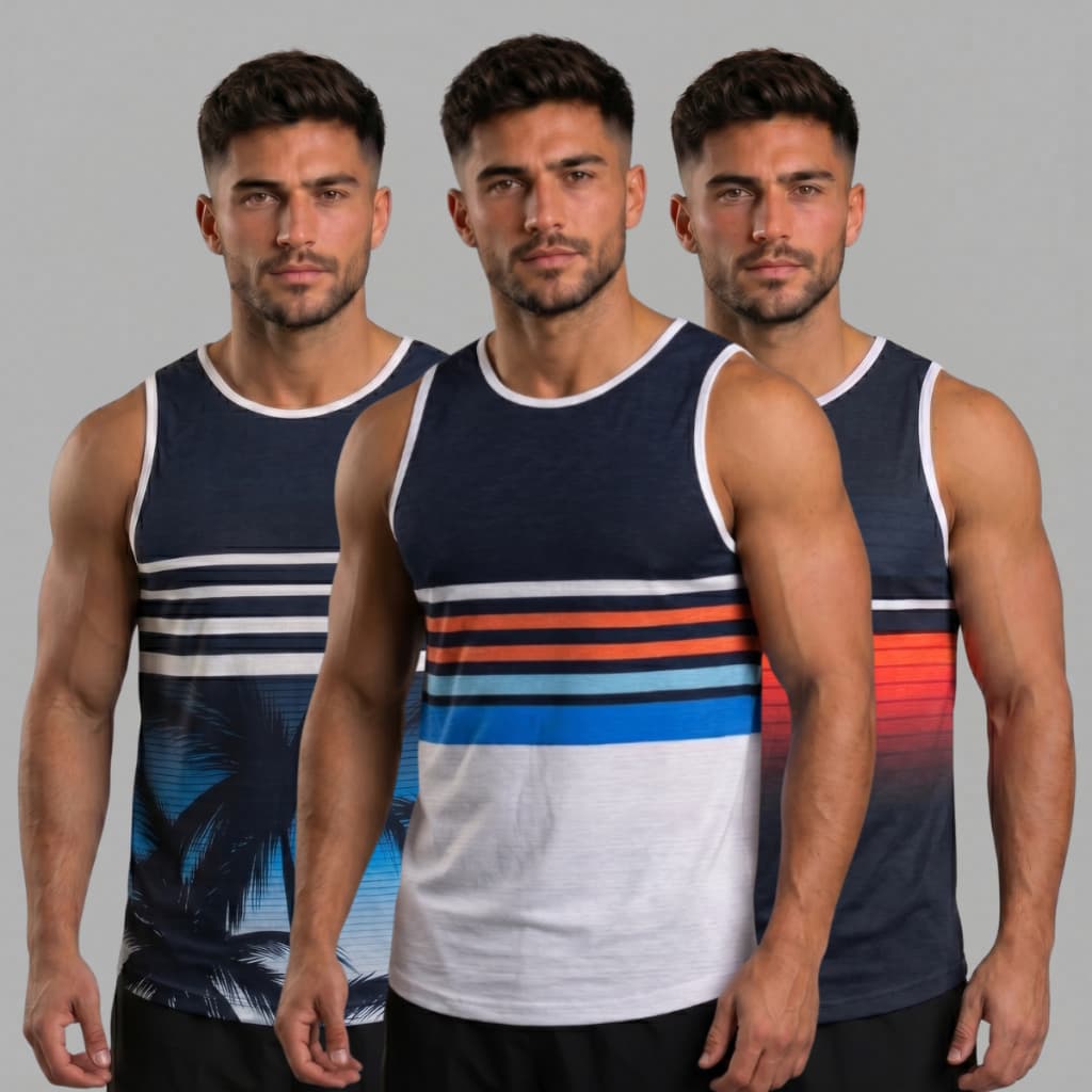 Camisas Camiseta Regata Masculina Estampada Adulto Para Uso Casual Passeio