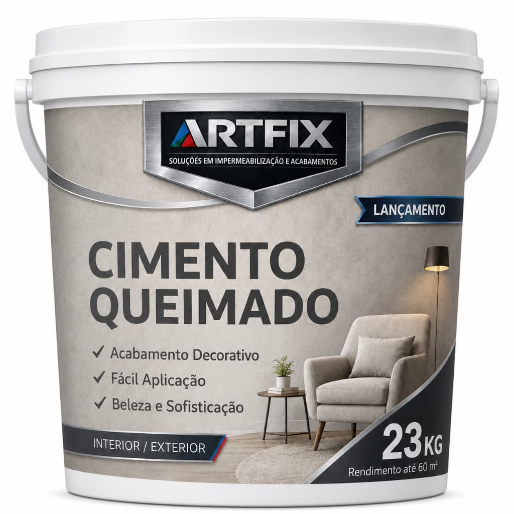 Tinta Efeito Cimento Queimado ArtFix 23kg Acabamento Moderno 60m²