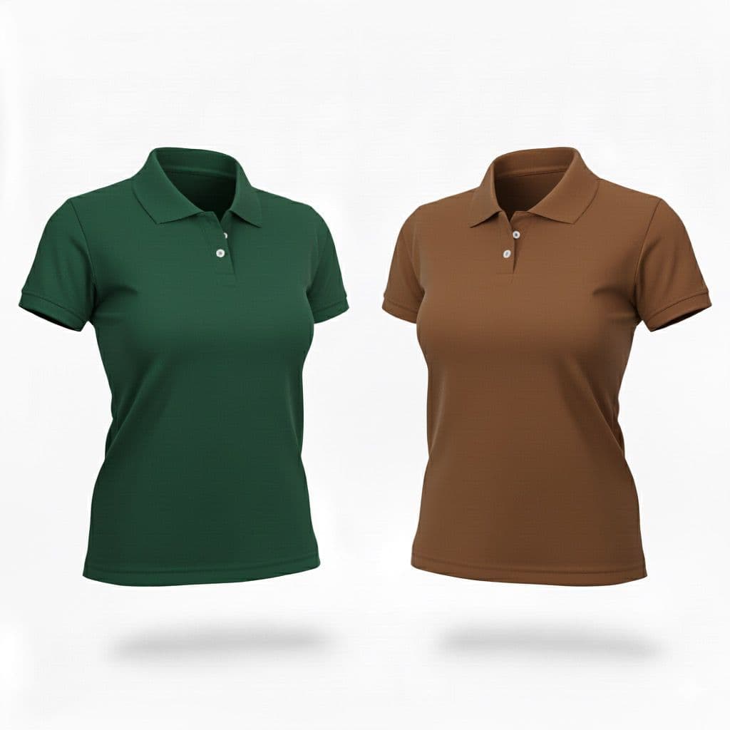 Kit 2 Blusas Polo Feminina Piquet Básica Casual Trabalho Dia a Dia