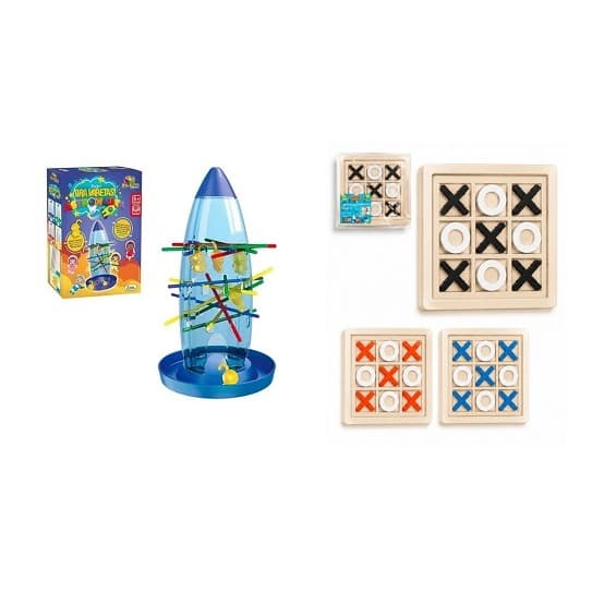 Kit 2 Jogos(Jogo Tira Vareta Cai Astronauta+Jogo Da Velha)Interativo E Divertido