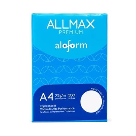 Papel Sulfite A4 500 Folhas Allmax Premium Resma 75g Branco