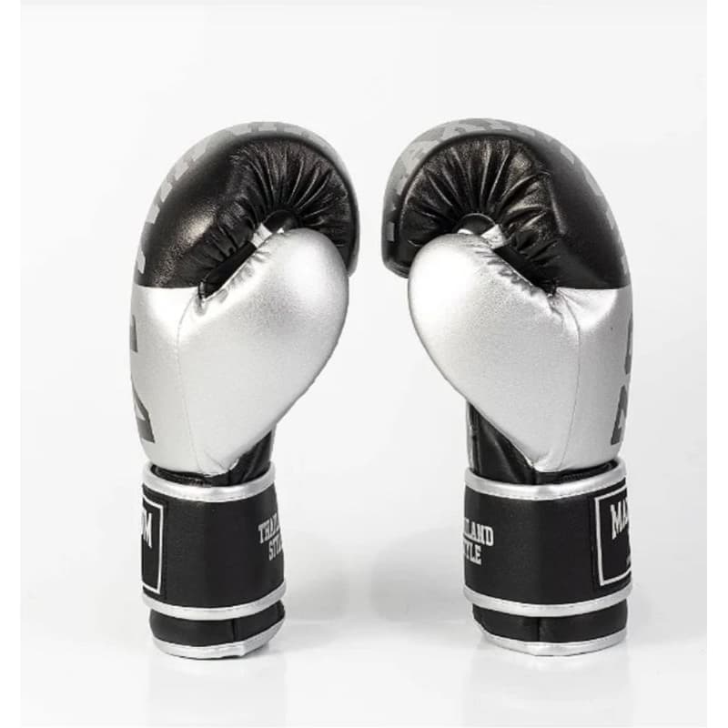 Luva de Boxe e Muay Thai Maximum OZ Power Face - Cor Preto/Prata