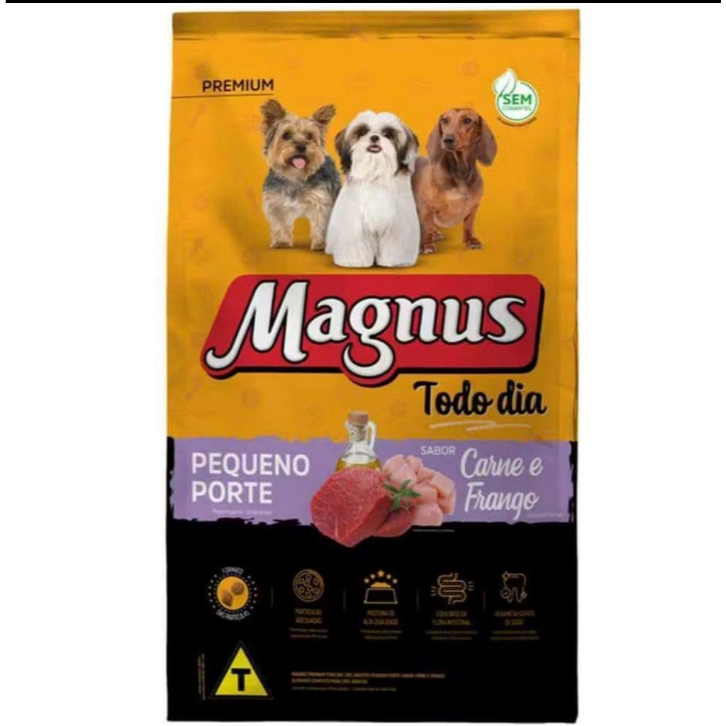 Magnus Todo dia Pequeno Porte 3kg carne e frango