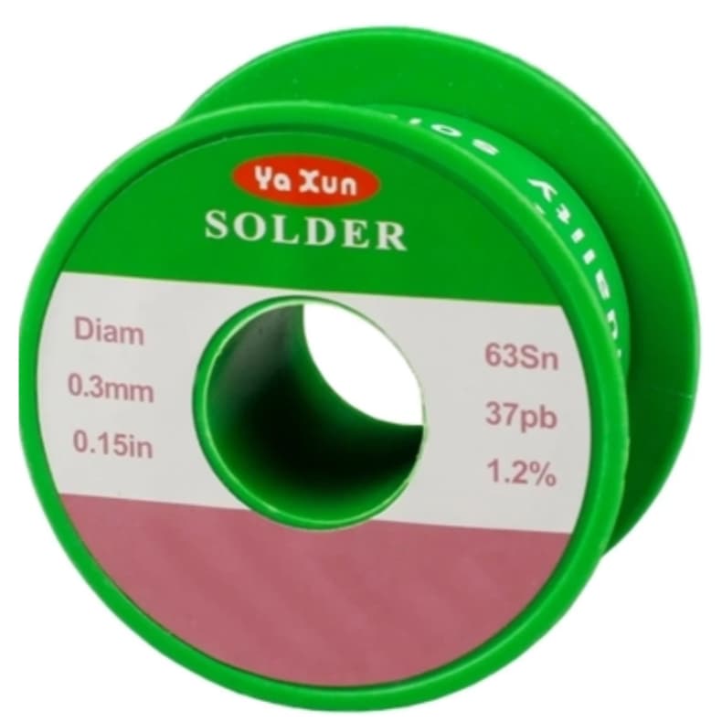 Rolo Fio de Solda Estanho Fino Carretel Original 0,3mm Yaxun