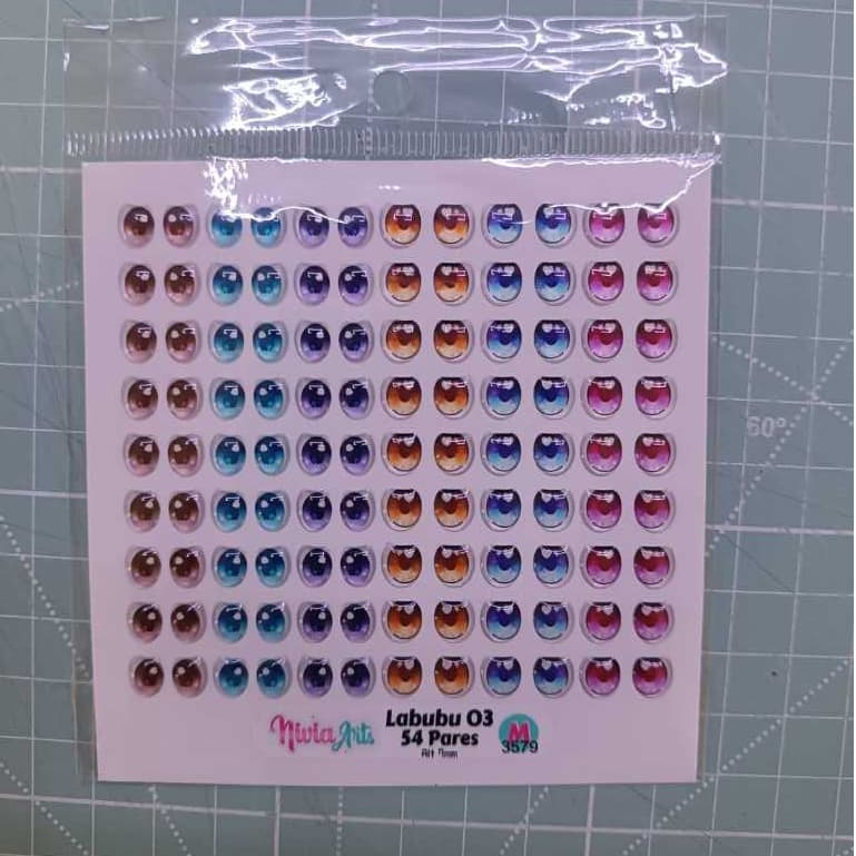 Kit Resinados - Olhos Resinados Labubu para Biscuit e Artesanato - Nivia Arts