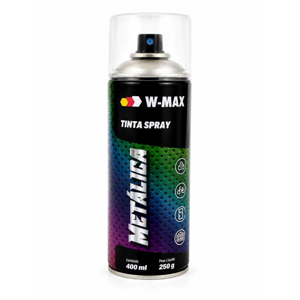 Tinta Spray Metálica Aluminio Rodas 400ml - W-Max