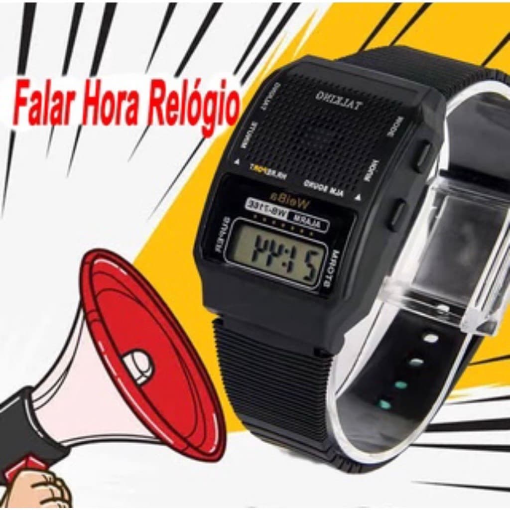 Relógio FALA HORA Deficiente Visual Idoso Cego Talking ( idioma em Português)