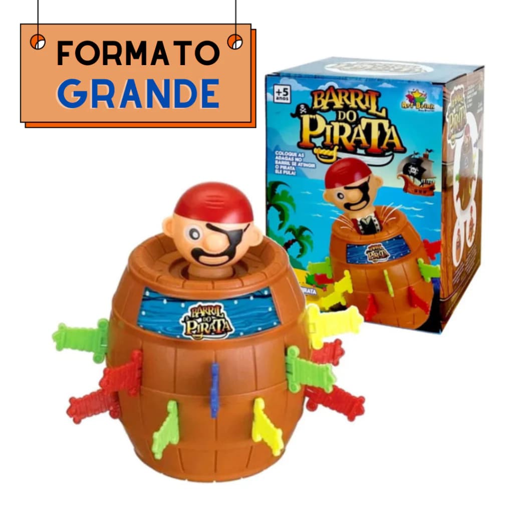 Jogo de Mesa Pirata com Barril - Diversão para Todas as Idades