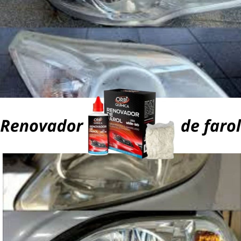 Renovador de Farol Orbi Automotivo Para Carro Tira Amarelado e Aspecto Fosco Revitalizador 50ml