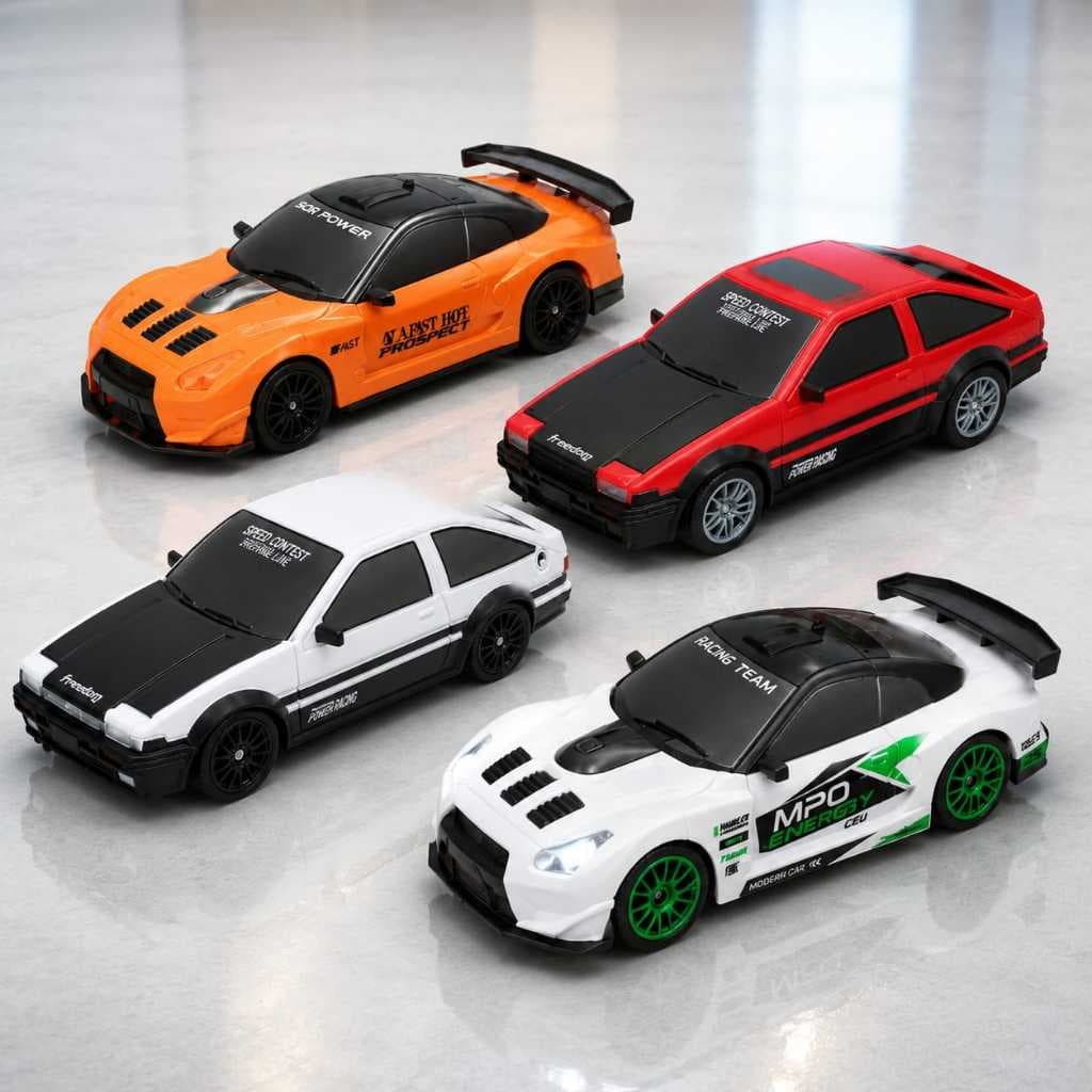 Carrinho de Controle Remoto Drift Car para Manobras de Derrapagem (Drift) e Corridas, Design Esportivo, Bateria Recarreg