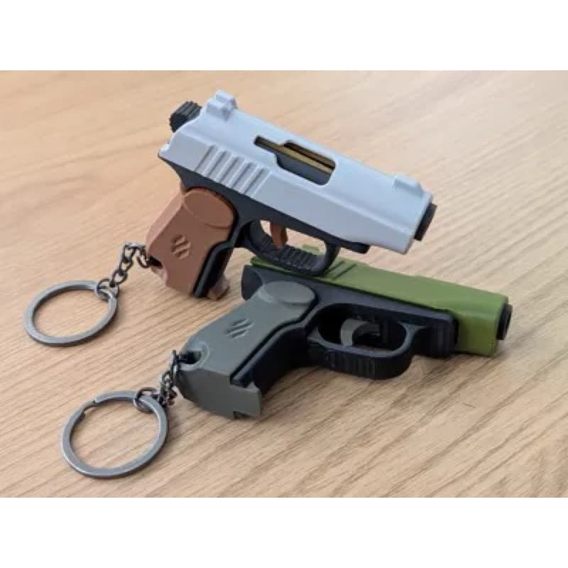 Chaveiro glock 17 com ferrolho articulado/chaveiro miniatura glock realista/pistola chaveiro