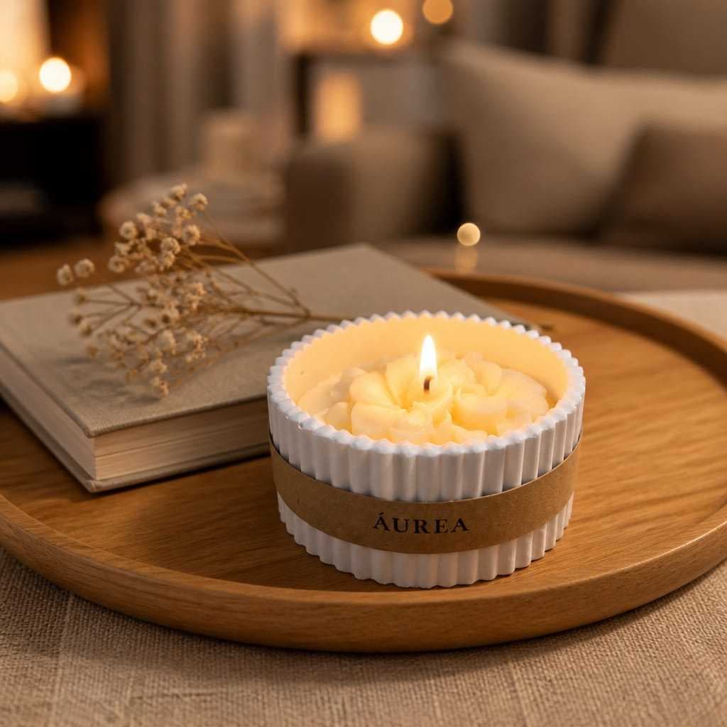 Vela Aromática Lumière | Áurea Velas Aromáticas