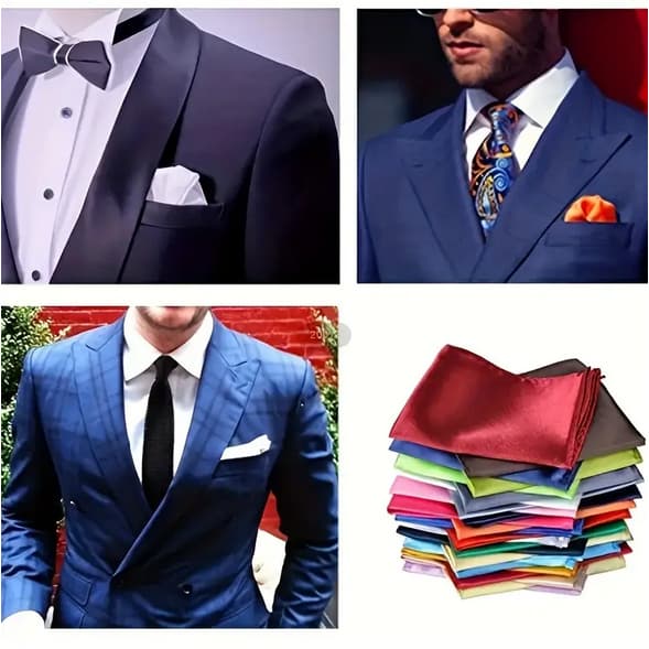 Lenço Social Masculino Lenço de bolso Para Terno e Blazer 2026