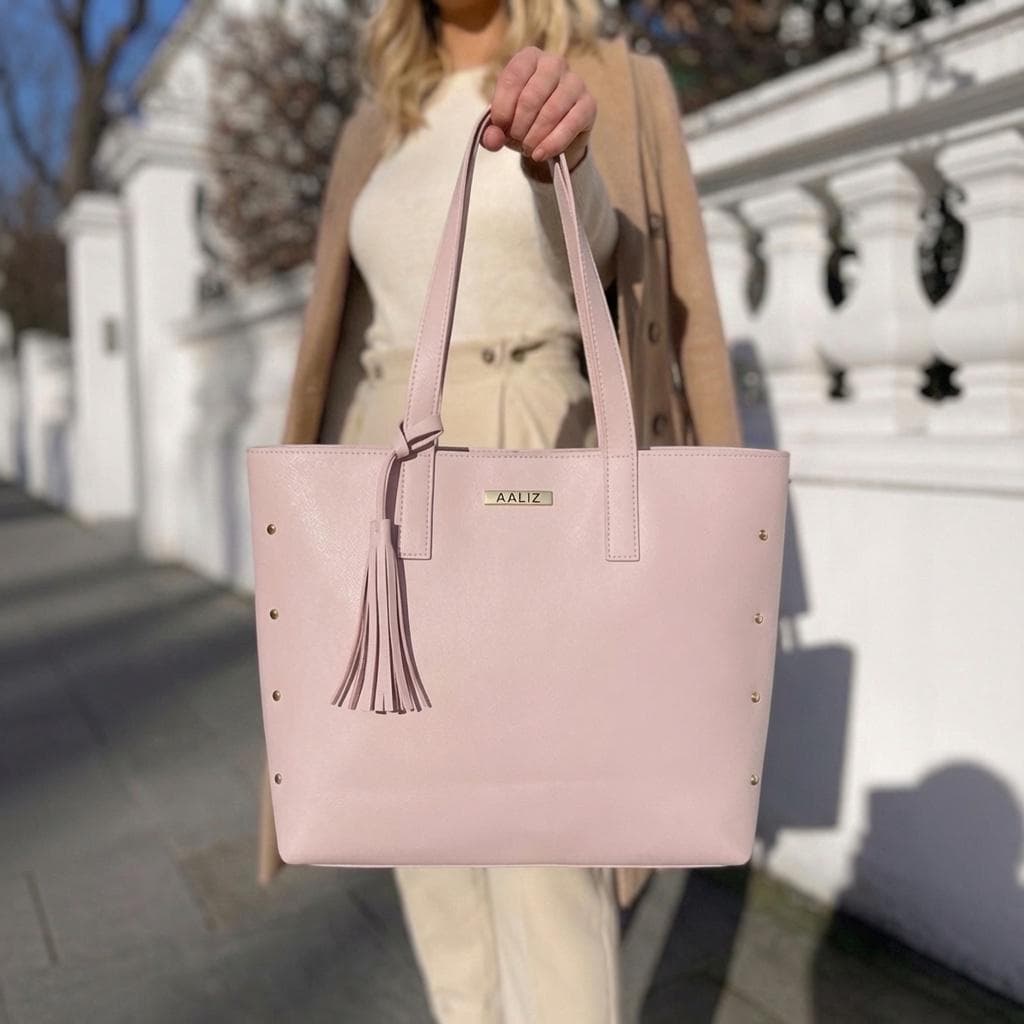 Bolsa Feminina Ombro Grande Media Estruturada Couro Ecológico Tote Bag Shopper Casual Moderna