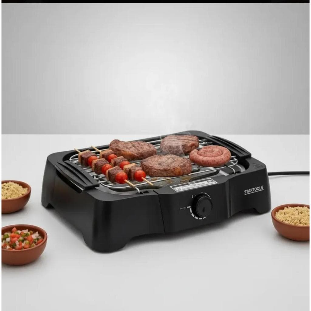 Churrasqueira Eletrica Grill Portatil Eficaz E Rapida 1500w 127