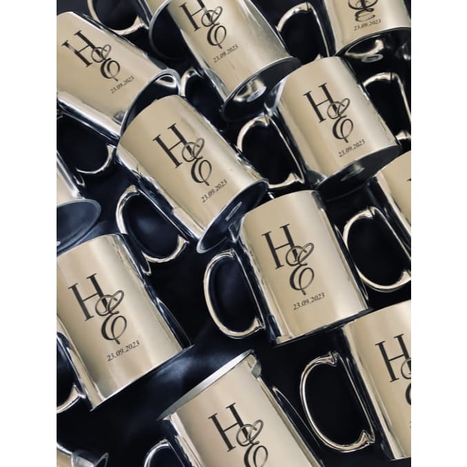 Caneca de Porcelana Cromada - 325ml - Personalizada