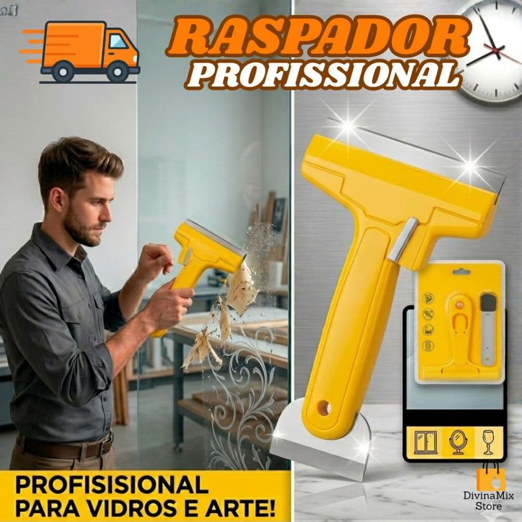 Raspador Profissional Multiuso Para Limpeza e Remoção de Sujeiras Casa, Oficina e Uso Diário