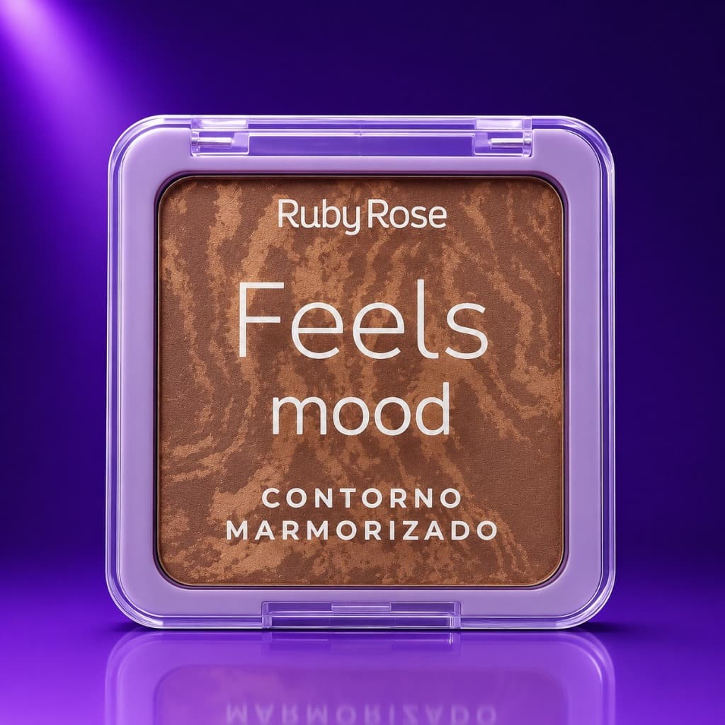 Contorno Marmorizado Ruby Rose Feels Mood Alta Pigmentação Efeito Natural