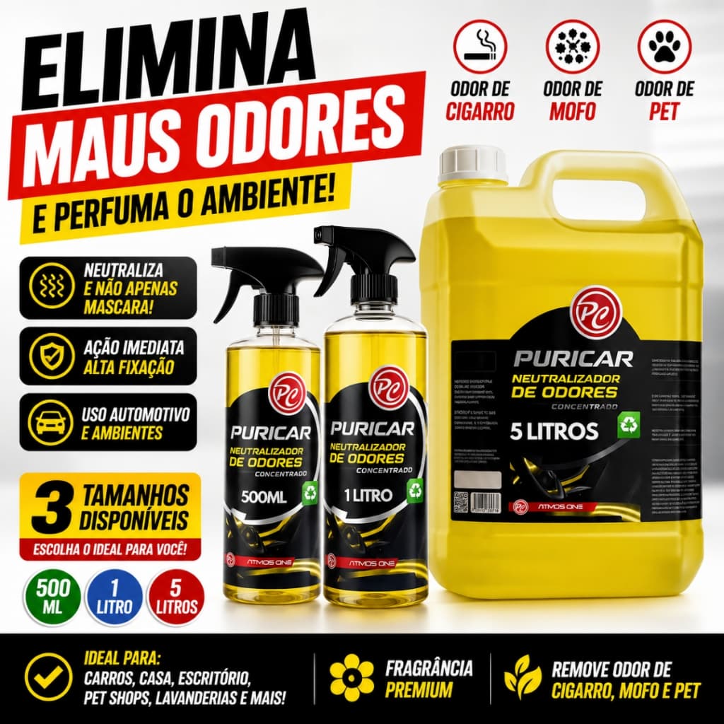 Cheirinho Neutralizador Eliminador De Odores Carro Casa Spray Perfumado Puricar Perfect Cars Cigarro Mofo Pet Mau Cheiro