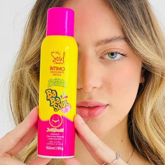 Desodorante Íntimo Feminino Spray Babasoul 150ml Frescor Conforto Confiança Todos os Dias