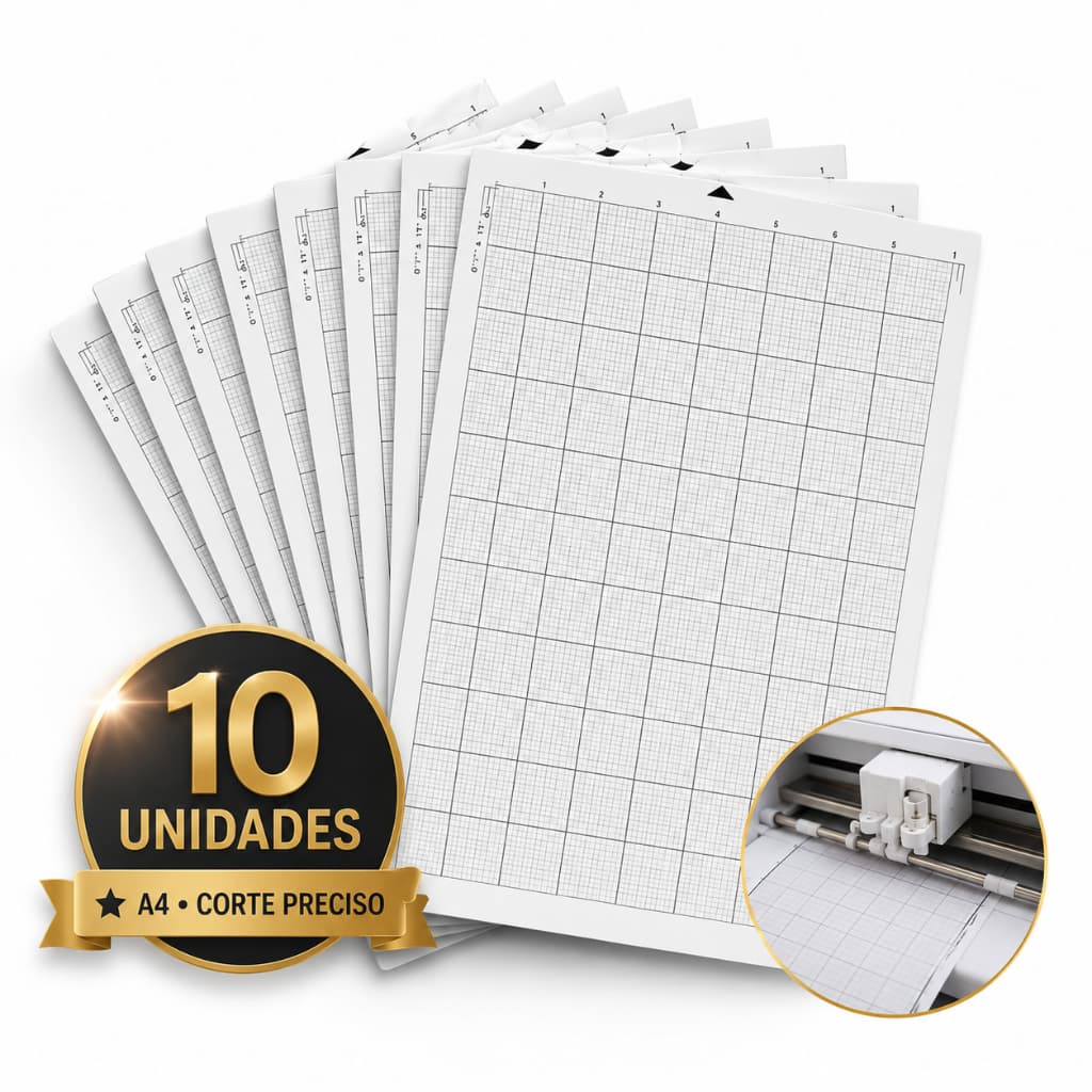 Kit Base de Corte A4 Retrato Adesiva para Silhouette Cameo