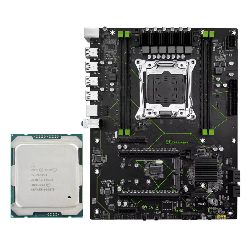 Kit Placa Mãe X99 + Processador Intel Xeon E5-2680 V4 OU 2670 V3 OU E5-2690 V3 C/NF - Pronta Entrega