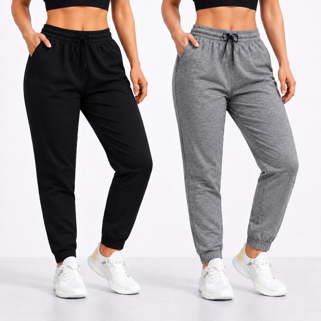 Calça Feminina de Moletom Cintura Alta Jogger moletinho C/ elastano