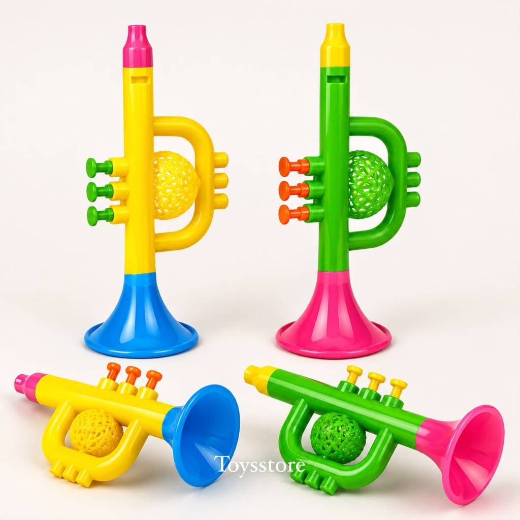 4 Unidades Cornetinha Trompete Brinquedo Musical Infantil Colorido