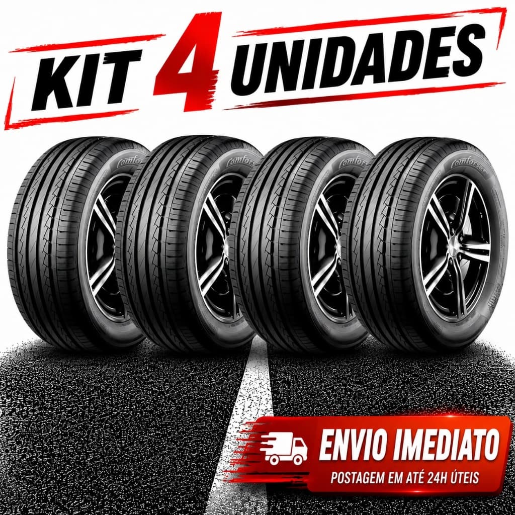 Kit 4 Pneus 185/60R14 Comforser CF510 82H Gol Corsa Parati Uno