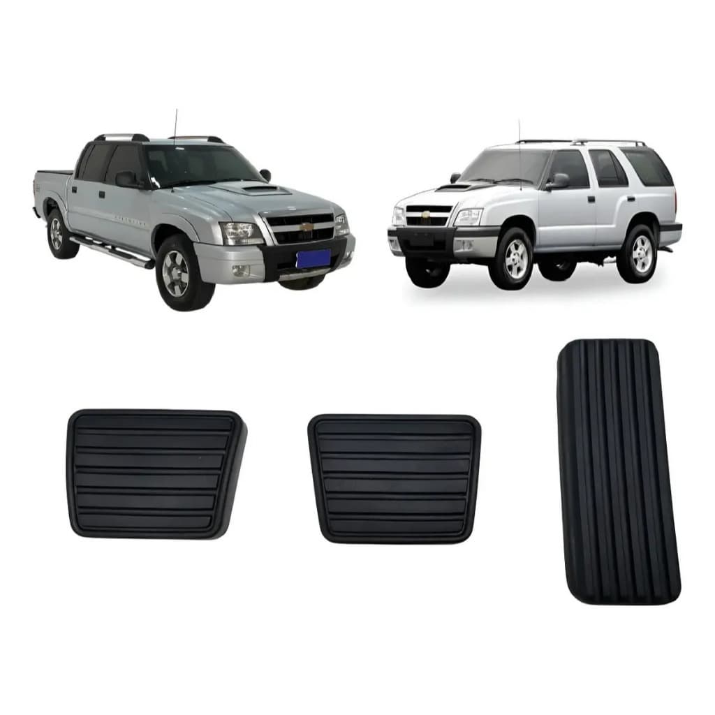Kit Capa De Pedal S10 Blazer 2001 A 2011 3 Peças