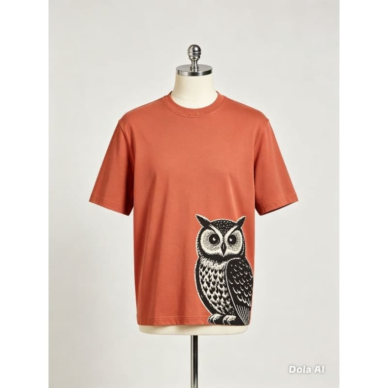 Camiseta Coruja Desenho Clássico | Modelo no Estampa