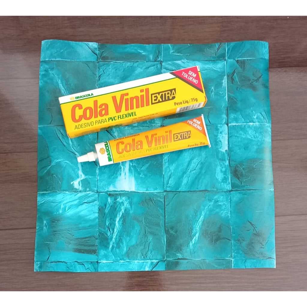 Lona de Vinil Para Reparo Remendo em Piscina de Vinil Infláveis Boias Colchão Inflável Vinil 50x60 + 2Tubos Cola 75g cd