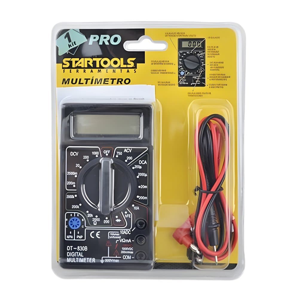 Multímetro Digital Teste Diodo Resistencia Tenão Corrente Cotinuidade Transistor (Sem Bip Sonoro)