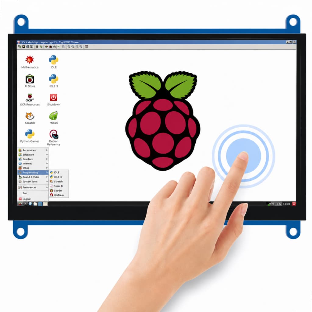 Tela Lcd De 7 Polegadas Para Raspberry Pi4 Touch 1024x600