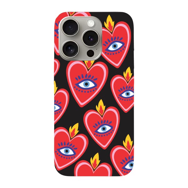 Capinha para iPhone 15 Pro Anti Impacto Fashion - SACRED HEART PATTERN