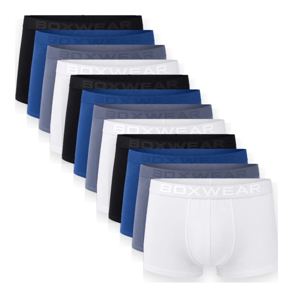Kit 12 Cuecas Boxer Masculina Microfibra Premium Adulto Box Wear Sortidas Conforto Economia Top