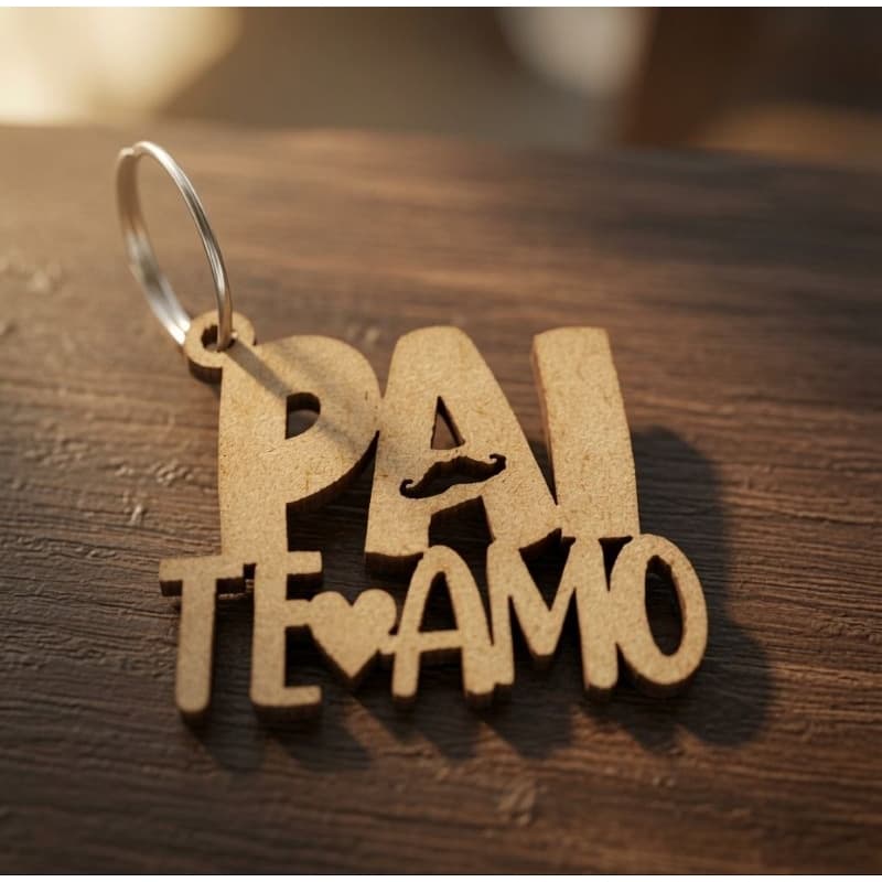 kit 30 lembrancinha dia dos pais te amo pai chaveiro