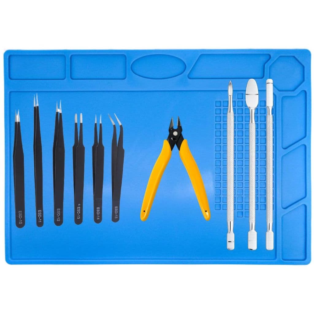 Kit Ferramentas Reparo Celular Notebook Pinças Alicate espátula pinça Manta