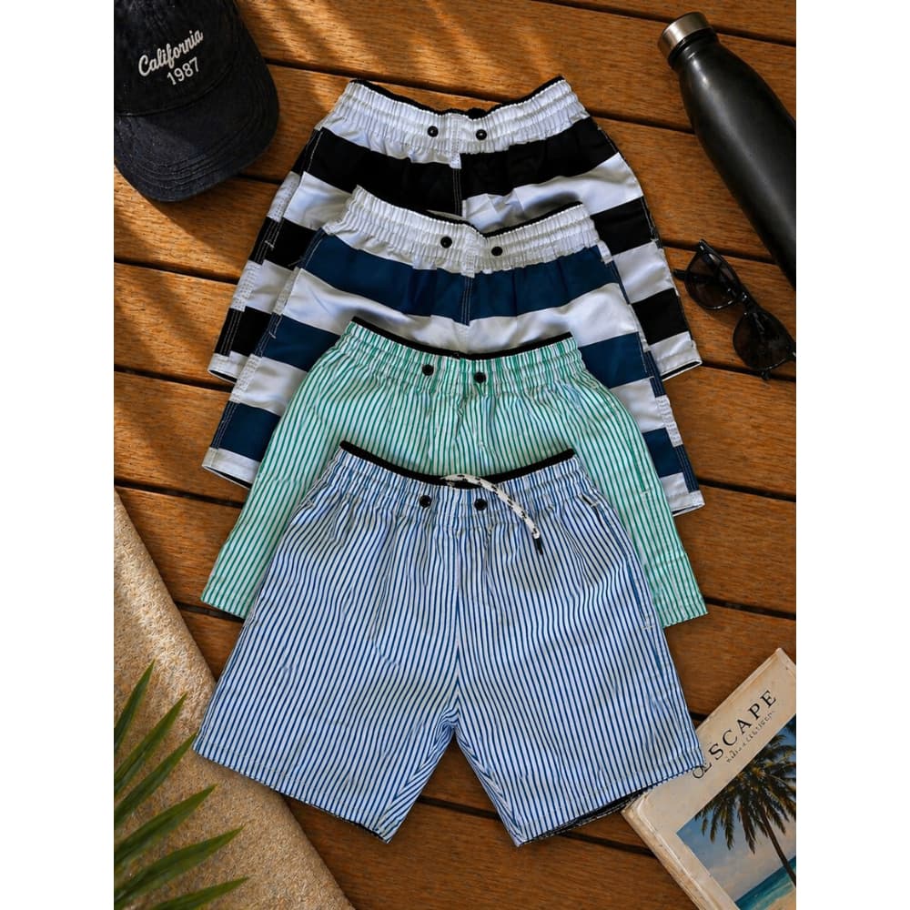 Kit Shorts Tactel Estampados Infantil Juvenil Menino Bermuda Praia, Dia a dia
