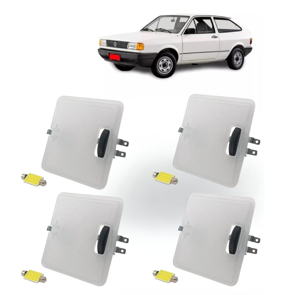 Lanterna De Teto Vw Gol Saveiro Parati Voyage Quadrado + Led