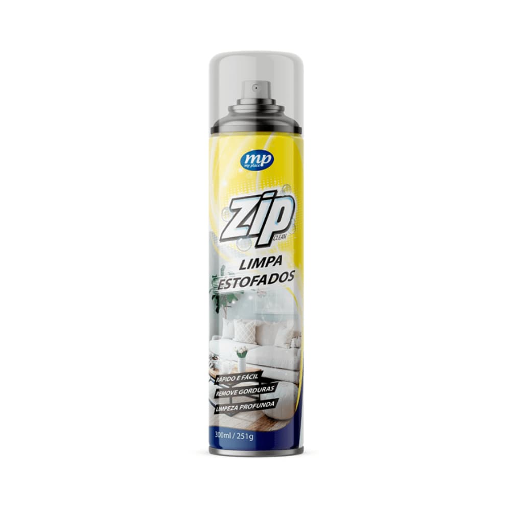 Espuma Zip Limpa Estofados 300ml Sofá Carpete Banco Carro Cadeira Colchão Limpeza a Seco Profissional Higienizador