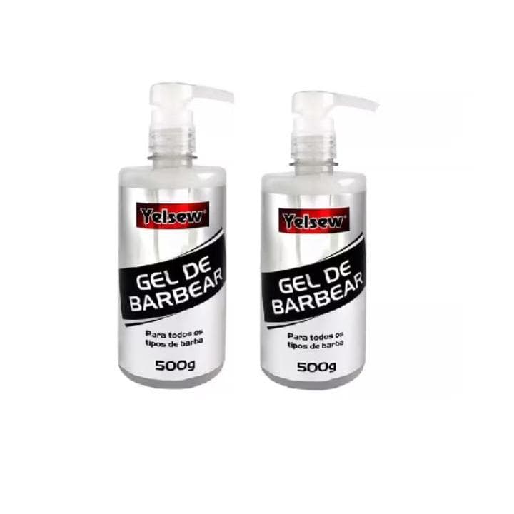 Gel de Barbear Yelsew 500g kit com 02 unidades