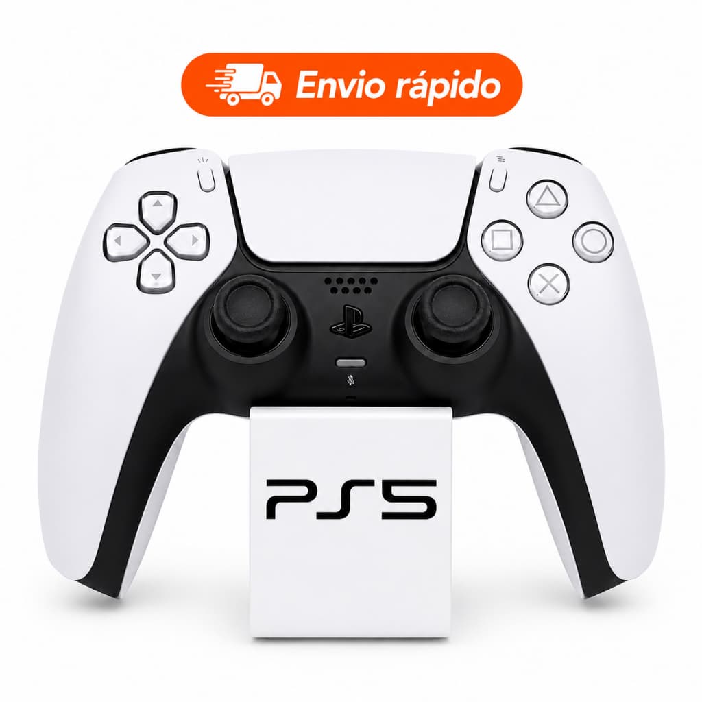 Suporte para Controle PS5 de Mesa Organizador Gamer Branco/Preto