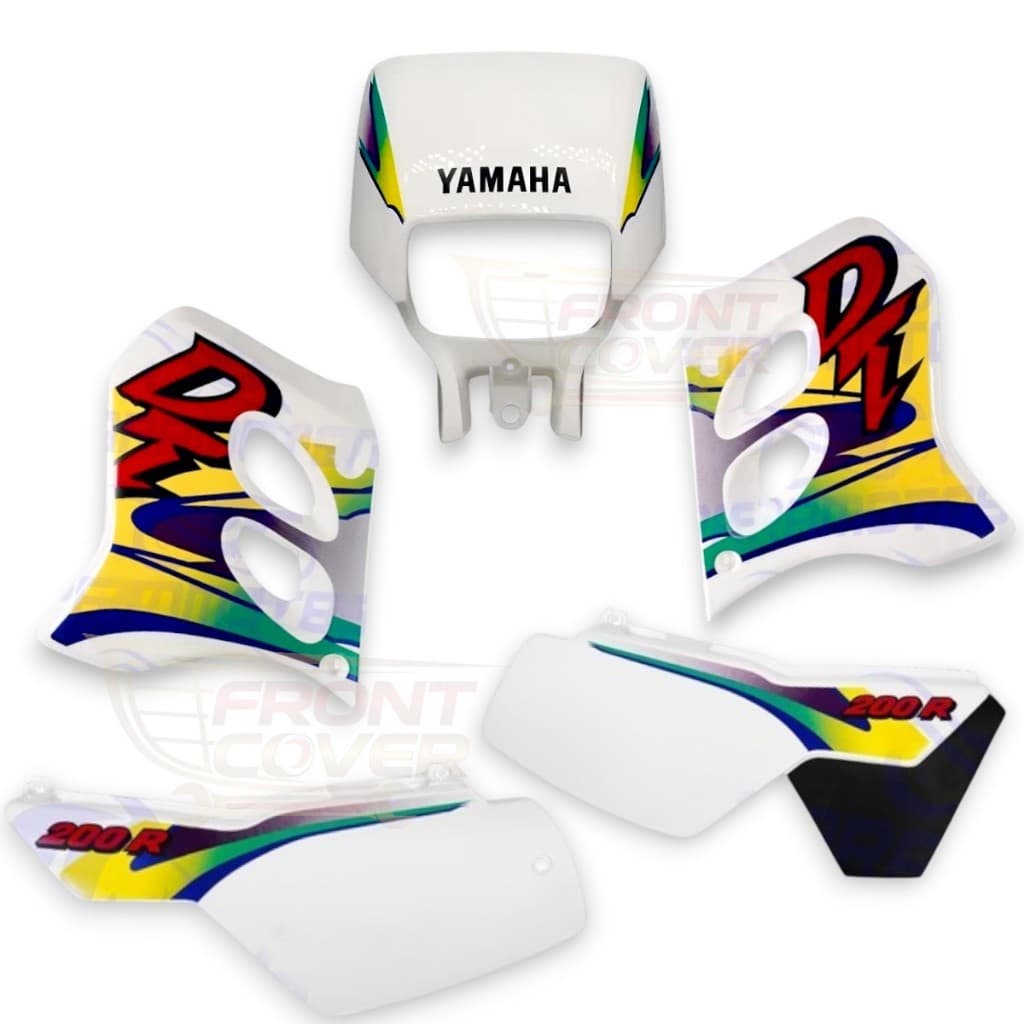 Kit Carenagem Tampa Aba Farol Dt 200R Brasileirinha 1999 Adesivada Jogo Completo Plástico Resistente Original Paramotos