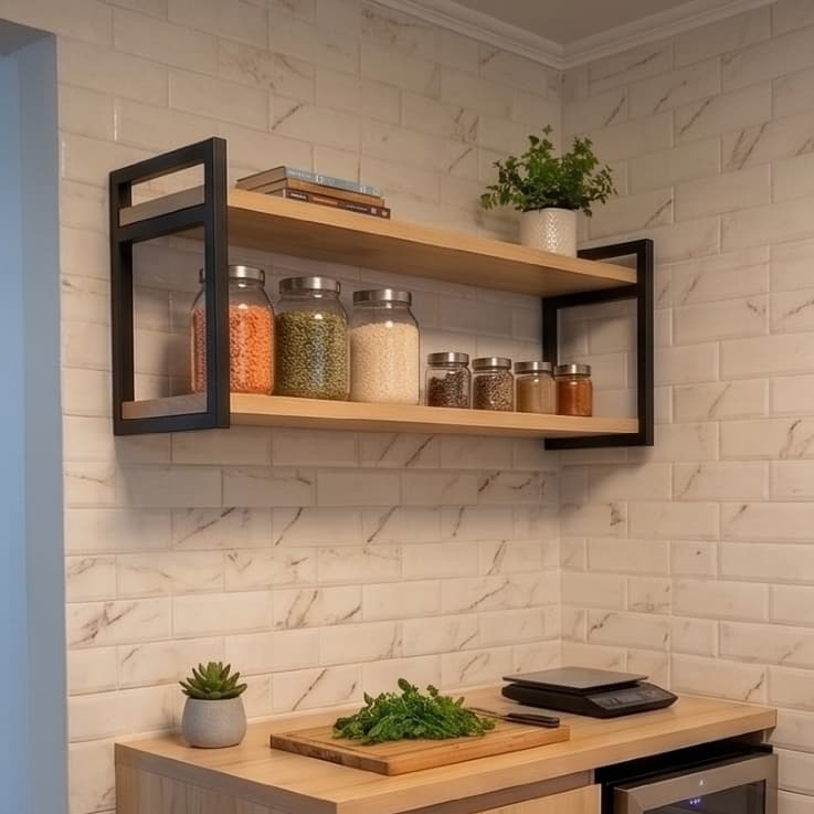KIT PRATELEIRAS NICHO ESTILO INDUSTRIAL 35X25, APROVEITE MELHOR O SEU ESPAÇO COM QUALIDADE