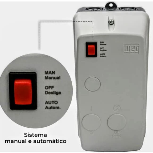 Chave Partida Trifásica Bomba Weg 1cv 220v  Pdwb02-1v25