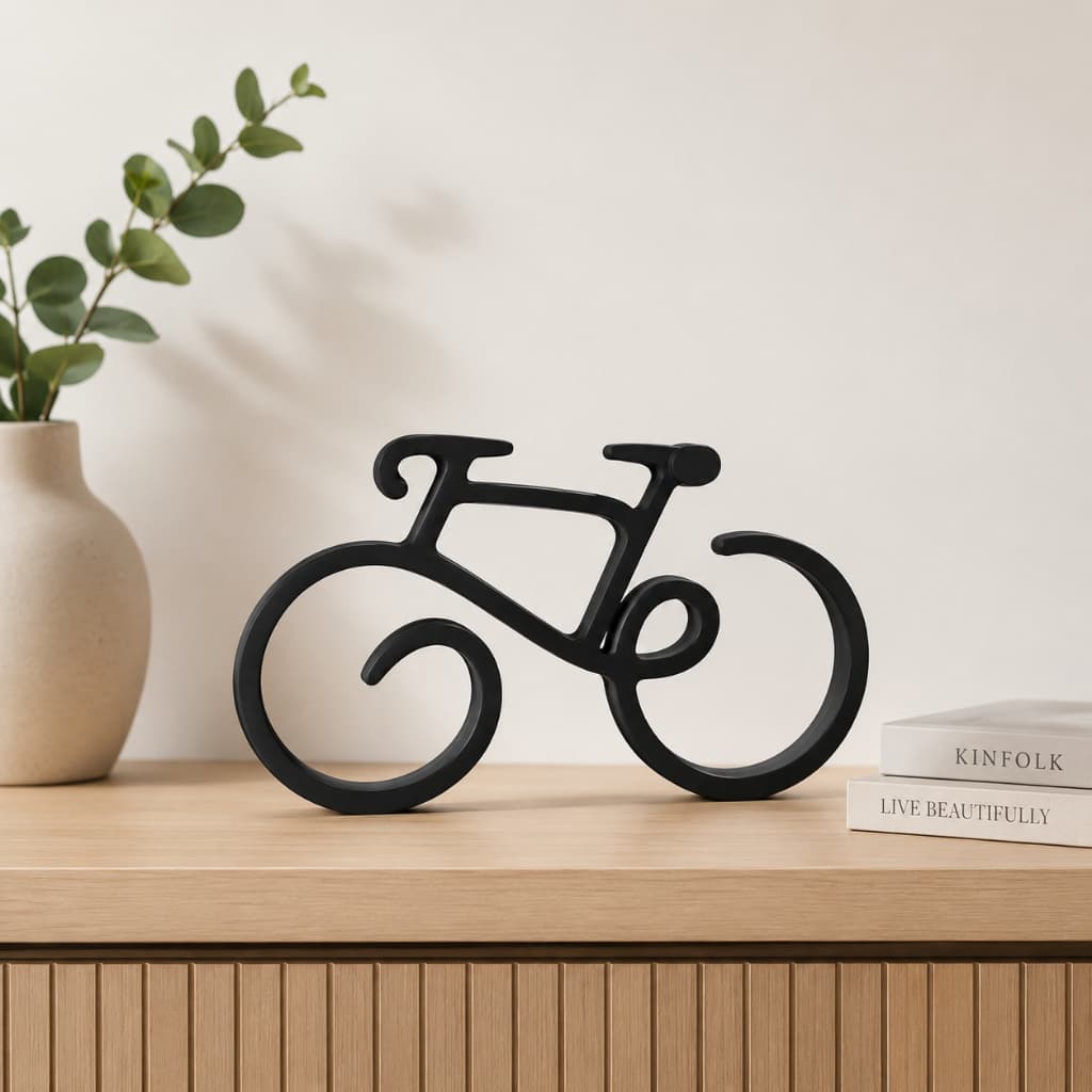 Bicicleta Escultura Decorativa Enfeite Moderno 20cm Decoração Moderna Minimalista