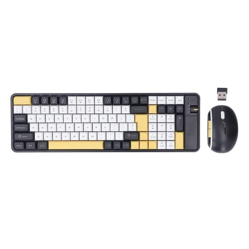 KIT TECLADO E MOUSE SEM FIO 2.4G BLUETOOTH RECARREGÁVEL KPTE129