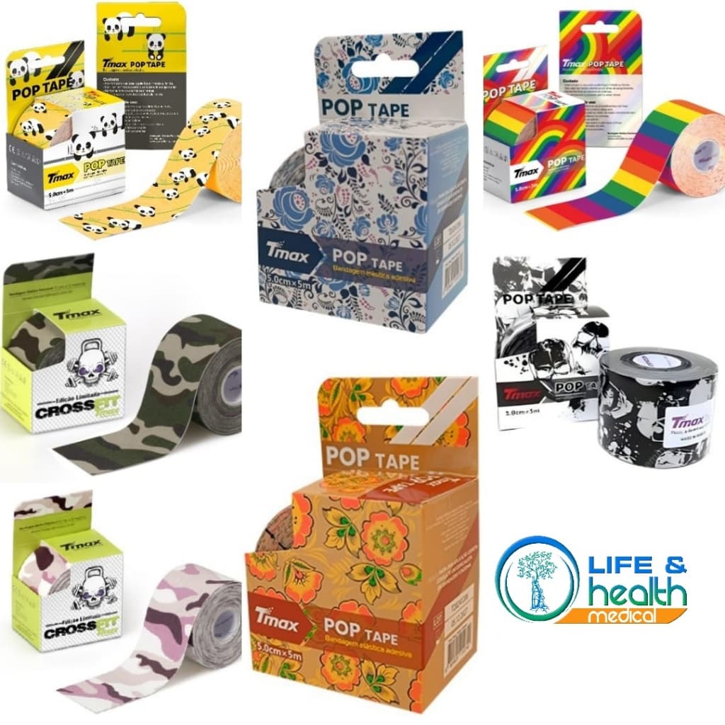 Bandagem estampadas Terapêutica TMAX Kinesio tape Original.